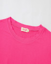 Rayon Pregnancy Dress O Neck Short Sleeve Knot Waist Solid Dress Bright Pink D025